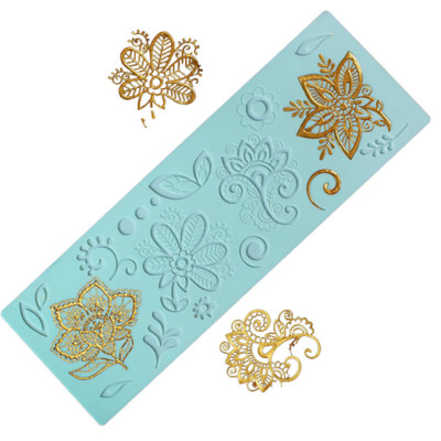 Khuôn silicon làm viền bánh, rau câu hoa văn cổ điển phong cách Châu Âu – Mã số 1913