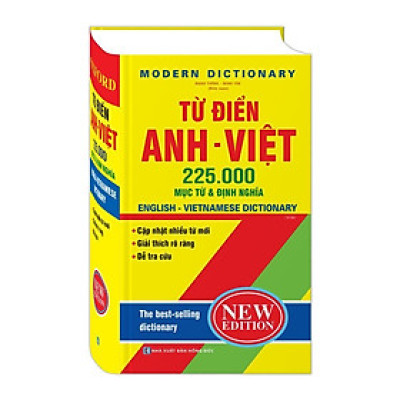 Sách - Từ Điển Anh Việt 225000 Mục Từ Và Định Nghĩa - Bìa Cứng - Minh Thắng