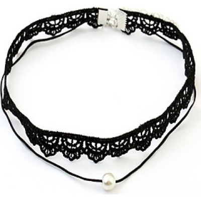 Vòng cổ choker phối hạt trắng V26