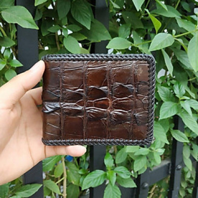Ví Da Cá Sấu Vây Đuôi 2 mặt Rất Đẹp! ĐAN VIỀN THỦ CÔNG VÔ CÙNG CHẮC CHẮN
