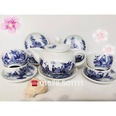 Bộ men lam quả hồng