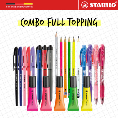 [GIÁ SỐC 199K] Combo FULLTOPPING 12 món sản phẩm STABILO