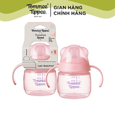Bình tập uống nước có vòi mút chống tràn, chống sặc Tommee Tippee Soft Spout, 150ml, cho bé từ 4 tháng – Hồng