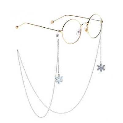 Dây xích đeo mắt kính thả bông tuyết ấn tượng thời trang unisex dây đeo khẩu trang đa năng