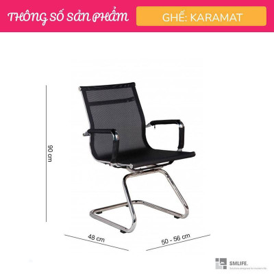 Ghế chân quỳ lưng trung bọc lưới SMLIFE Karamat