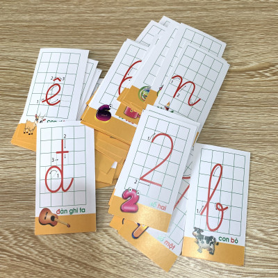 Bộ 42 Thẻ Học Nhận Biết Chữ Cái Và Số Đếm Cho Bé 