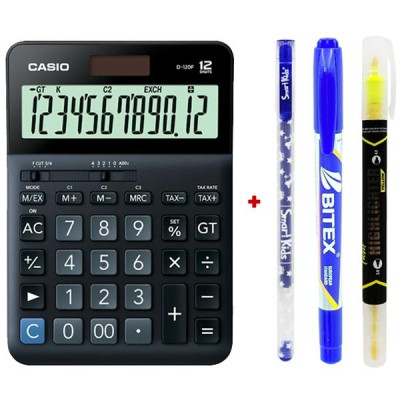 Máy Tính Văn Phòng Casio D - 120F - Kèm Quà Chất