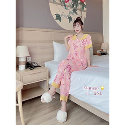 Bộ lụa mango tô châu loại 1 dày dặn thoáng mát 65-70kg