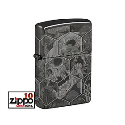 Bật lửa Zippo 46425 Mushroom Skulls Design - Chính hãng 100%