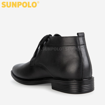 Giày Boot Nam Da Bò SUNPOLO BOOT03 (Đen)