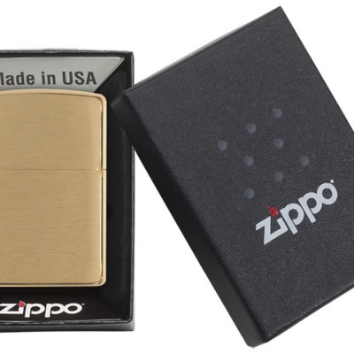 Bật Lửa Zippo Brushed Brass 204B