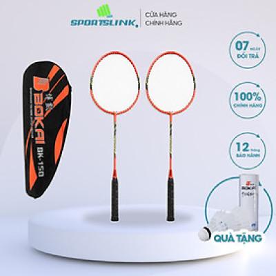 Cặp vợt cầu lông hợp kim nhôm siêu bền Sportslink Bokai BK-150 (tặng kèm 2 quả cầu)