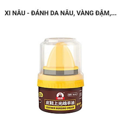 Xi Đánh Bóng Giày Da Làm Bóng Nhanh Đồ Da, Xi Kem Dưỡng Da Có Đầu Mút Hỗ Trợ MÀU NÂU