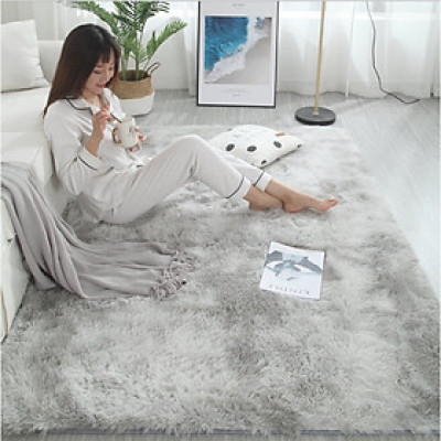 Thảm Lông Xù Màu Loang