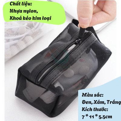 Túi Lưới Đựng Mỹ Phẩm Du Lịch -Túi Đựng Đồ Cá Nhân Lưới Thông Thoáng -Túi Lưới Đa Năng Chống Nhăn – Nhẹ Nhàng & Tiện Lợi -Túi Trang Điểm Lưới Siêu Nhẹ – Cất Gọn Trong Tích Tắc