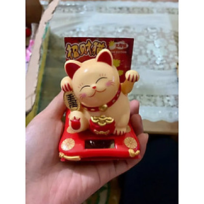 Mèo Thần Tài Maneki Neko  vẫy tay chiêu tài lộc 8cm bằng Nhựa - mẫu giao ngẫu nhiên