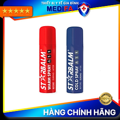 [Combo 2 in 1] 1 Chai Xịt Nóng Starbalm Warm Spray 150ml + 1 Chai Xịt Lạnh STARBALM COLD SPRAY 150ml