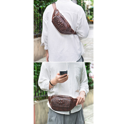 Túi đeo chéo nam DA BÒ THẬT phong cách mới  - BEE GEE DCN9234