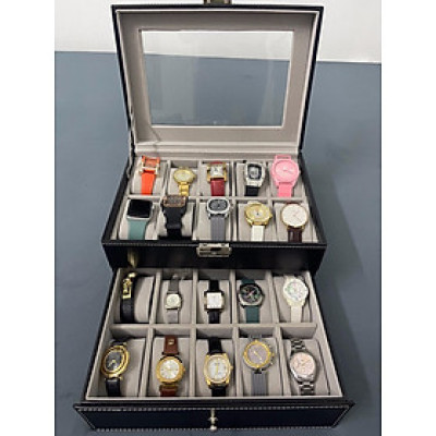 Hộp đựng đồng hồ đeo tay 20 cái bọc da SAIKE SAIKE S202