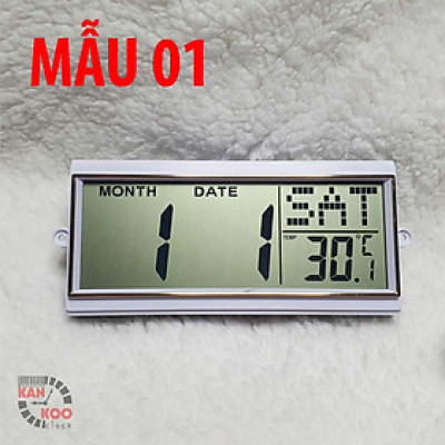 Đồng hồ lịch vạn niên điện tử dùng để gắn lên đồng hồ treo tường có lịch dương, nhiệt độ bảo hành 12 tháng