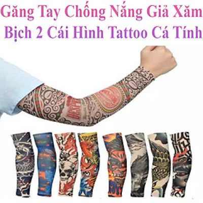 Găng Tay Chống Nắng Giả Xăm Bịch 2 Cái Hình Tattoo Cá Tính