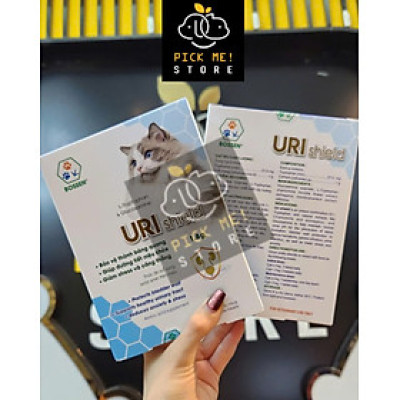 BOSSEN - URI Shield (cats) Hỗ Trợ Bảo Vệ Bàng Quang cho Mèo, giúp tiết niệu khỏe, 1 hộp 12 viên