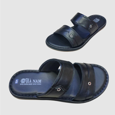 Dép Nam Quai Ngang HÀ NAM Da Bò Thật Cao Cấp DNA2158