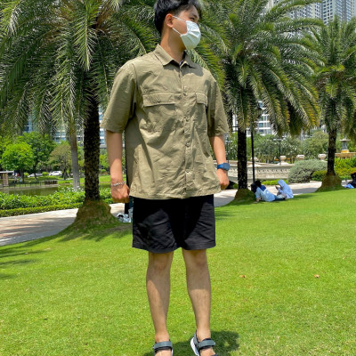 Giày Sandal Nam The Bily 3 Quai Ngang - Đế Trắng Lót Đen Màu Xám BLDTMD04