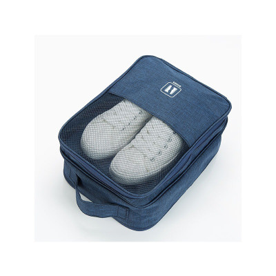 Túi Đựng Giày Dép Du Lịch 3 Ngăn Chất Liệu Chống Thấm Nước, Túi Để Giày Thể Thao Đa Năng Có Móc Gài Tay Kéo Vali Tiện Lợi - Hàng chính hãng