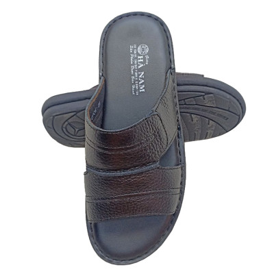 Dép Nam Quai Ngang Da Bò Thật TiTi ĐÔ Cao Cấp DN249d