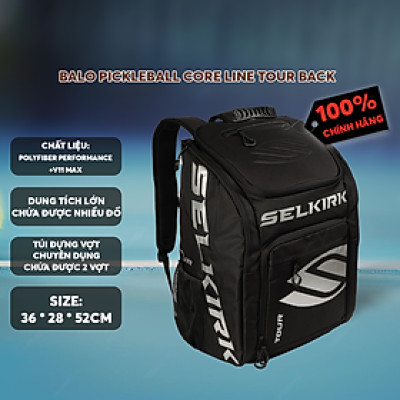 Balo Pickleball Core Line Tour Back Cao Cấp - Hồng - Dung Tích Lớn - Nhiều Ngăn Chứa Có Túi Vợt Riêng - Chống Nước