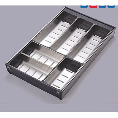 Khay chia thìa dĩa inox Tundo ICT28-B Boss R280*C64*S422 mm