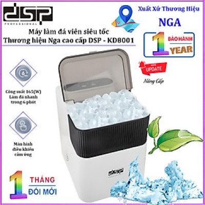 BẢO HÀNH 12 THÁNG - Máy làm đá viên siêu tốc, chỉ trong 6 phút. Thương hiệu Nga cao cấp DSP - KD8001