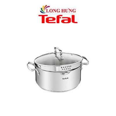 Nồi Inox cao cấp Tefal Duetto Plus (18cm x 2.0L/20cm x 2.9L/22cm x 6.1L/24cm x 5.0L/28cm x 10.0L) - Hàng chính hãng
