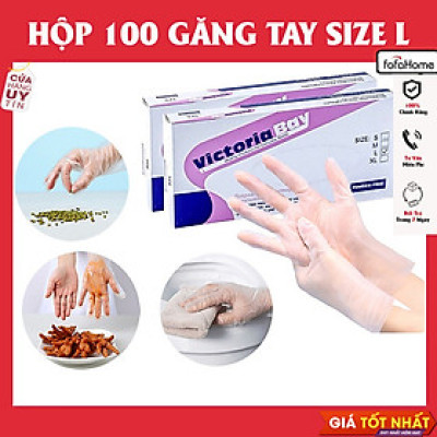 Hộp 100 Găng Tay Nấu Ăn Siêu Dai Victoria Bay Làm Bếp Siêu Dai Chất Liệu TPE Không Mùi Chống Nhăn
