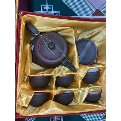 Ấm Chén Trà Tử Sa Bát Tràng Búp Sen Xanh Chỉ lòng xanh