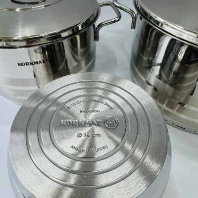 Nồi Inox Korkmaz A2020 - Thổ Nhĩ Kỳ - Hàng Chính Hãng