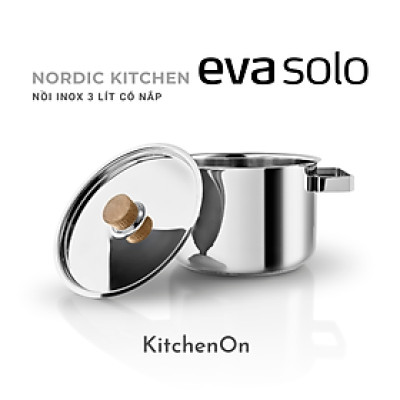Nồi 3.0L, dòng bếp Bắc Âu. Nhãn Eva Solo Đan Mạch