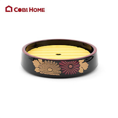 Khay để sushi, khay gỗ tròn 24cm trang trí sushi trang trí đồ ăn 