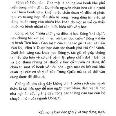 Đông Y Trị - Bệnh Tiêu Hóa Và Gan Mật (Tái Bản 2022)