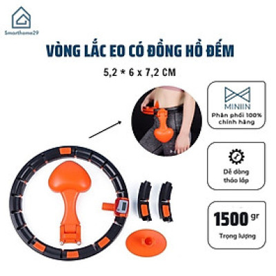 Vòng Lắc Eo Thông Minh Có Đồng Hồ Đếm Số Vòng- Giảm Mỡ Massage Bụng- Hàng Chuẩn Chính Hãng MINIIN