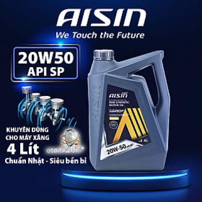 Dầu Nhớt Bán Tổng Hợp AISIN Econtech+ SP 20W50 4 Lít ESSNP2054P - Nhập Khẩu Chính Hãng