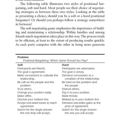 Getting to Yes: Negotiating an agreement without giving in