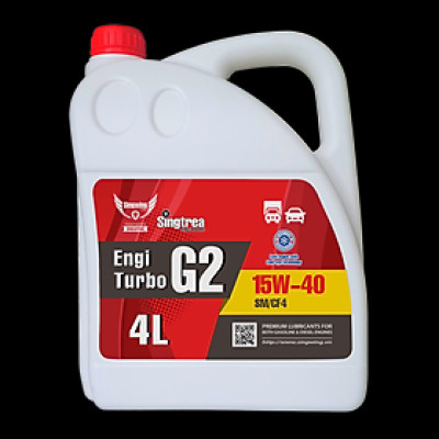 Dầu nhớt Singtrea Engi Turbo G2 15W-40 SM/CF4 4L  dành cho xe ô tô