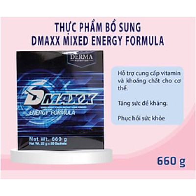 DMAXX thức uống bổ sung vitamin năng lượng có đường DAMODE 49 gói màu xanh mỗi gói 22gr