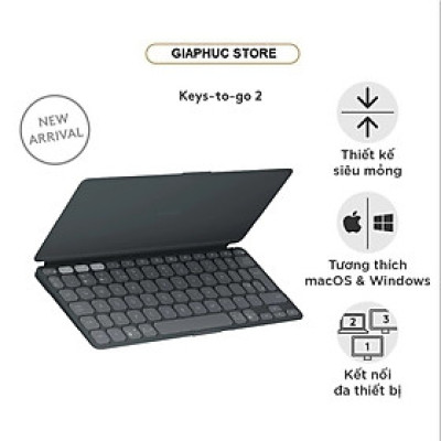 Bàn Phím Bluetooth Logitech Keys-To-Go 2 - GiaPhucStore | Hàng Chính Hãng
