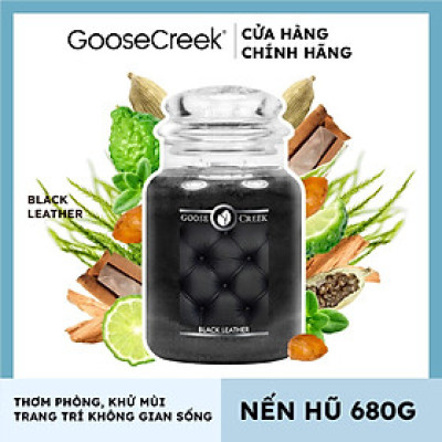 Nến hũ Goose Creek (680g) - Black Leather