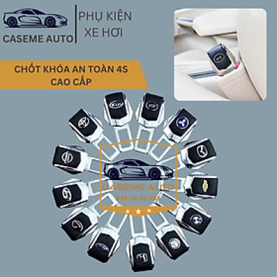 Bộ 2 Chốt Khóa Dây An Toàn 4S dành cho ô tô Logo Các Hãng Xe - Hàng Chính Hãng