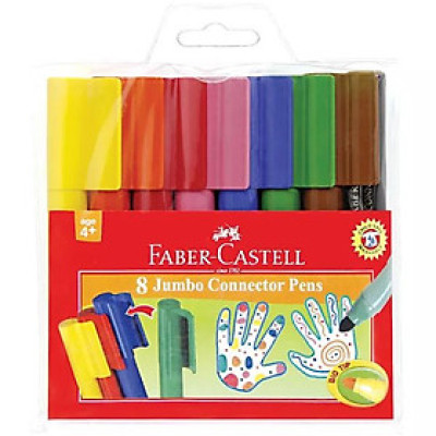 Faber-Castell-66-2000-08-Bút Lông Màu Connector Jumbo - 8 Màu