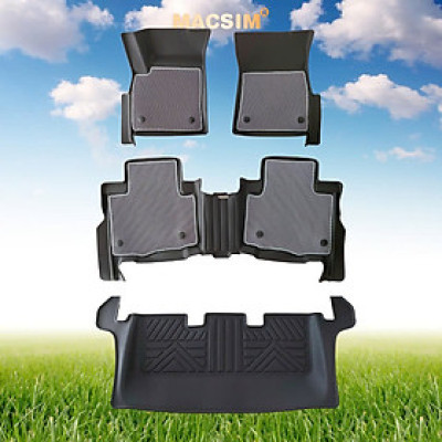 Thảm ô tô sd3 2 lớp dạng lưới lục giác Toyota fortuner 2017-2024 (màu ghi) bề mặt cao su siêu sạch - Macsim